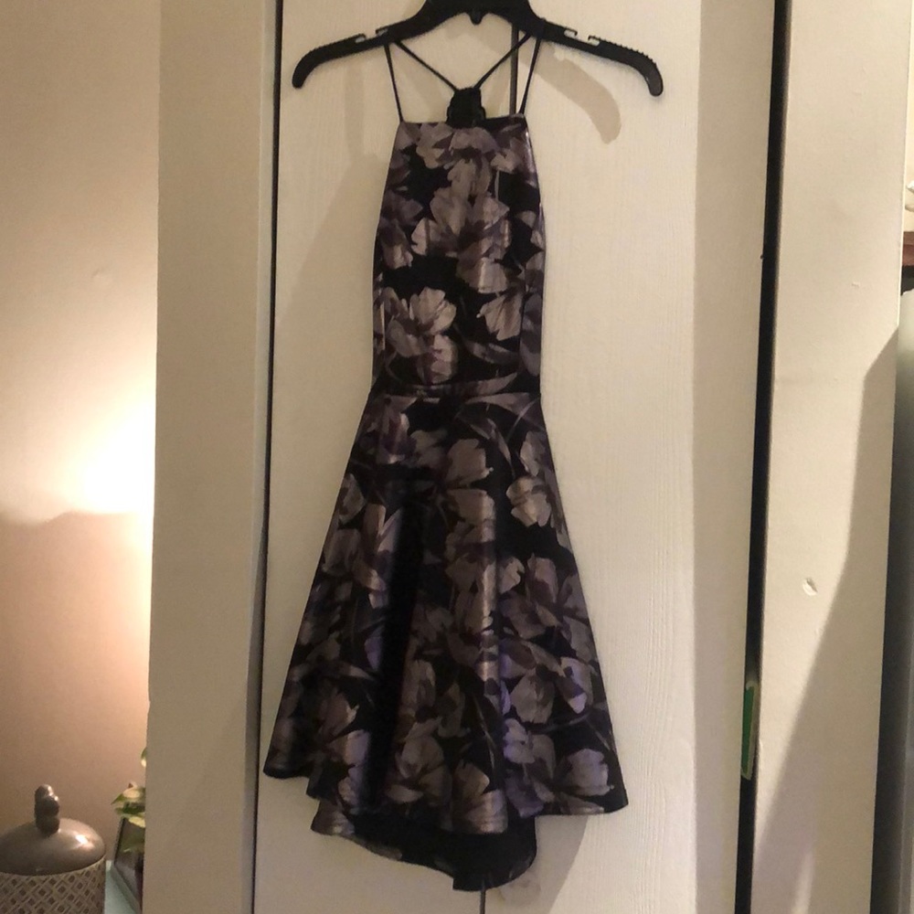 Silver and Black Cocktail Dress